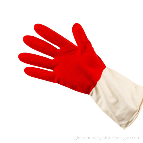 double color heat resistance cleaning household latex glove